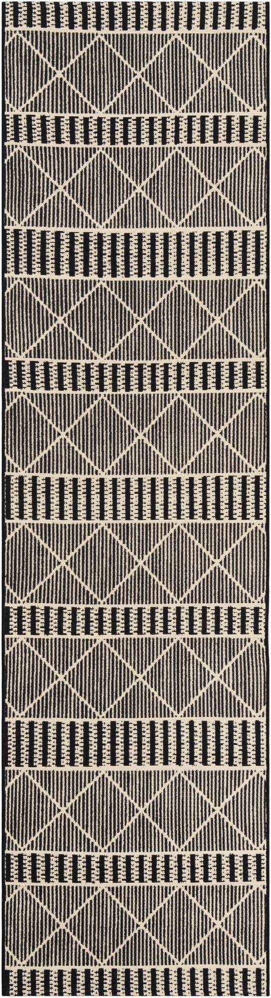 2' 7 x 10'  Washable Trellis Indoor / Outdoor Runner Rug