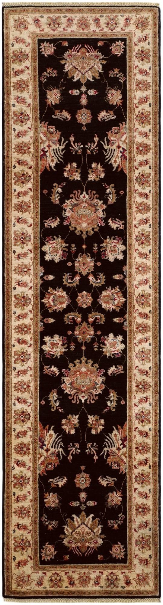 2' 9 x 10' Hand Knotted Pershawar Ziegler Runner Rug