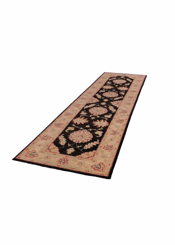 2' 6 x 10' 1 Hand Knotted Pershawar Ziegler Runner Rug