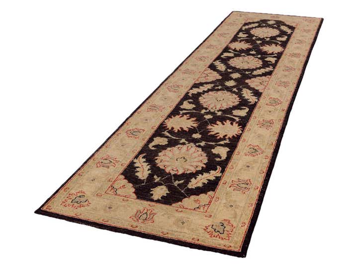 2' 6 x 10' 1 Hand Knotted Pershawar Ziegler Runner Rug