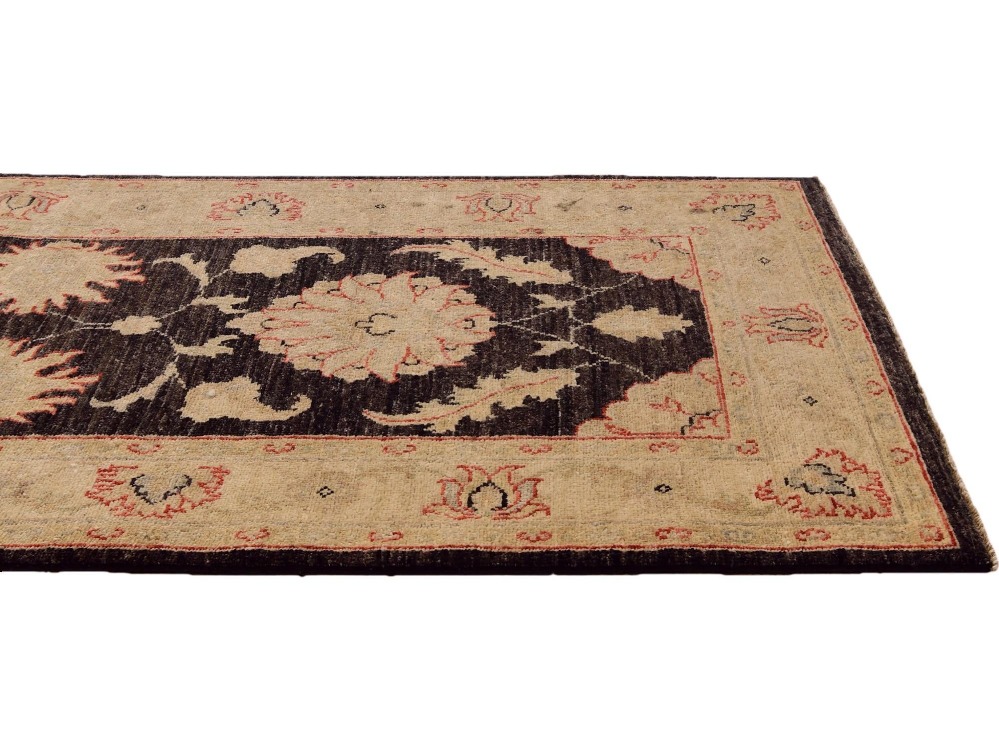 2' 6 x 10' 1 Hand Knotted Pershawar Ziegler Runner Rug