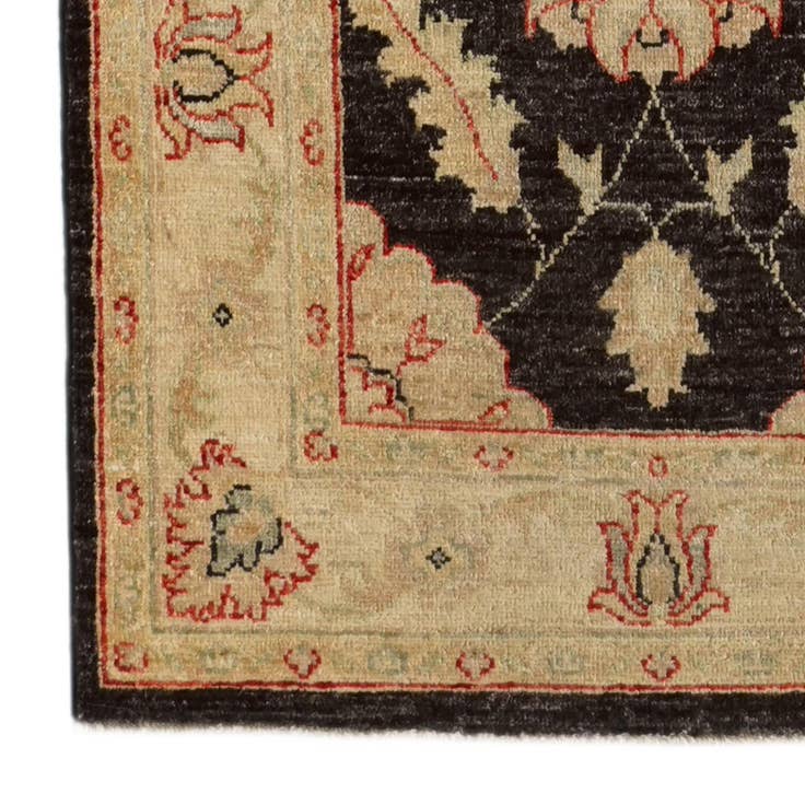 Detail image of 2' 6 x 10' 1 Hand Knotted Pershawar Ziegler Runner Rug