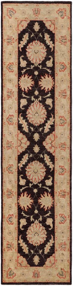 Detail image of 2' 6 x 10' 1 Hand Knotted Pershawar Ziegler Runner Rug