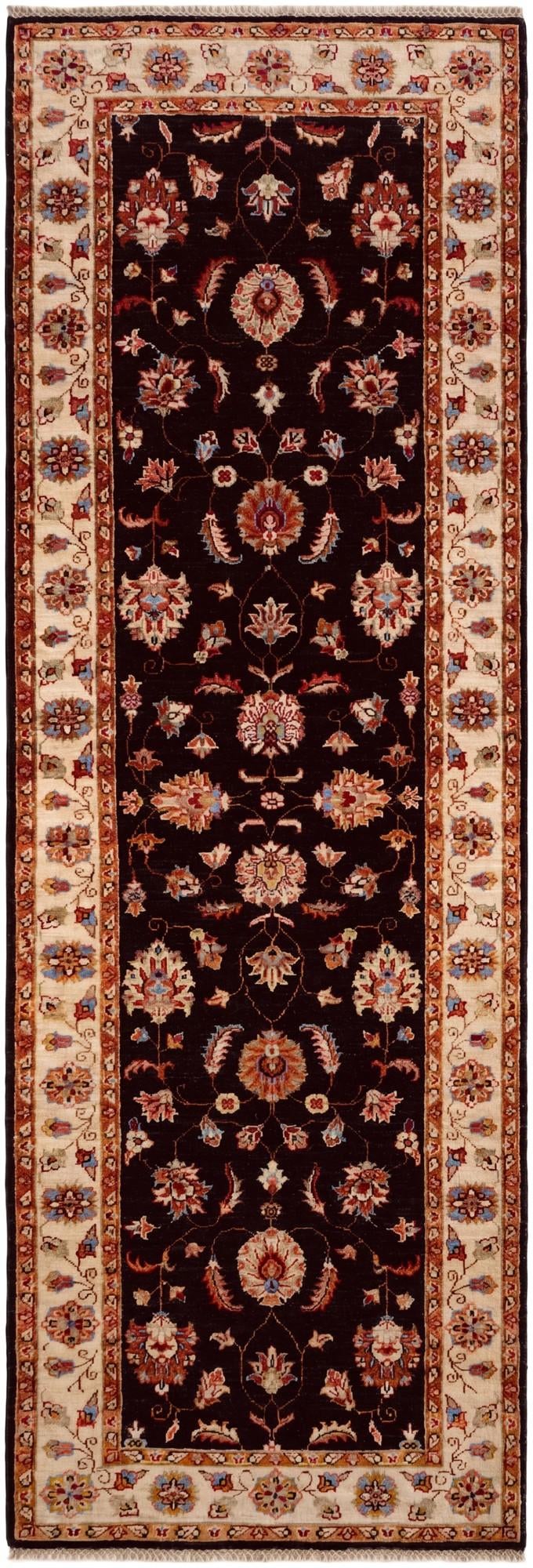 2' 10 x 8' 4 Hand Knotted Pershawar Ziegler Runner Rug