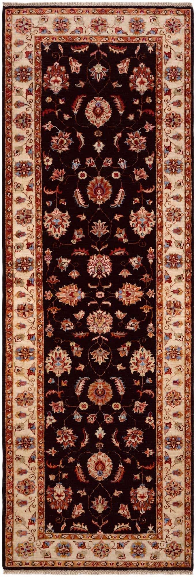 2' 10 x 8' 4 Hand Knotted Pershawar Ziegler Runner Rug