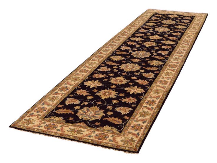 Detail image of 2' 8 x 10' Hand Knotted Pershawar Ziegler Runner Rug