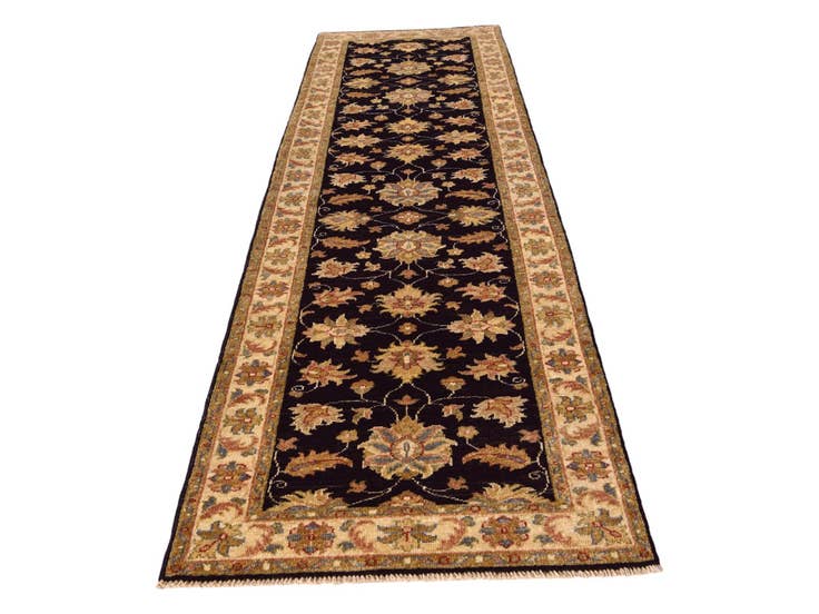 Detail image of 2' 8 x 10' Hand Knotted Pershawar Ziegler Runner Rug