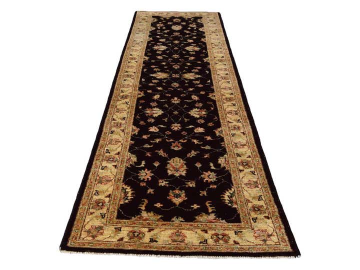 2' 7 x 10' 1 Hand Knotted Pershawar Ziegler Runner Rug