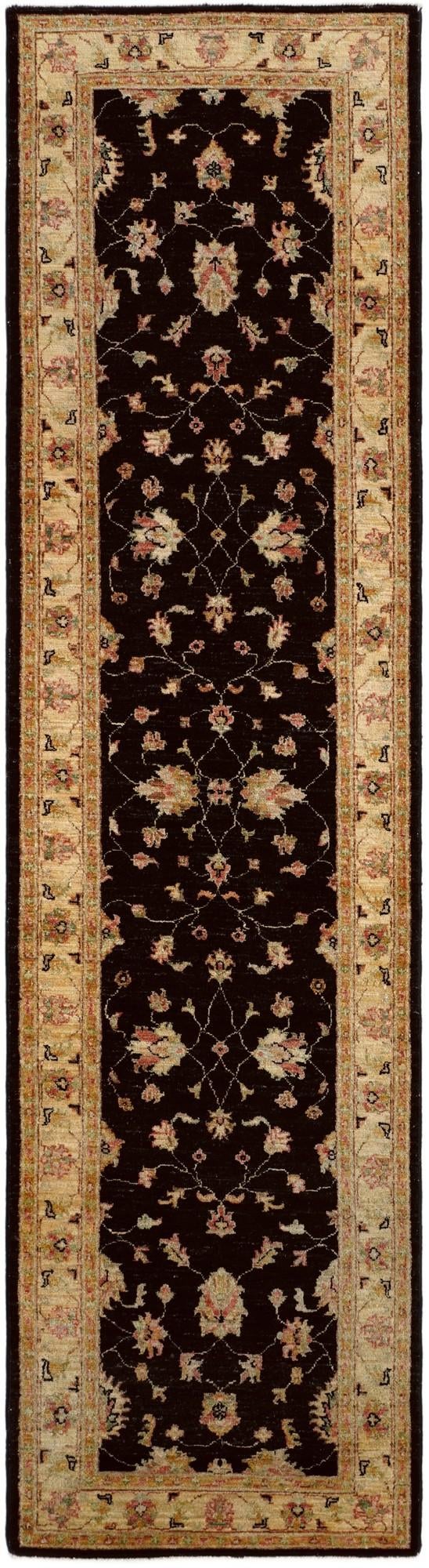 2' 7 x 10' 1 Hand Knotted Pershawar Ziegler Runner Rug