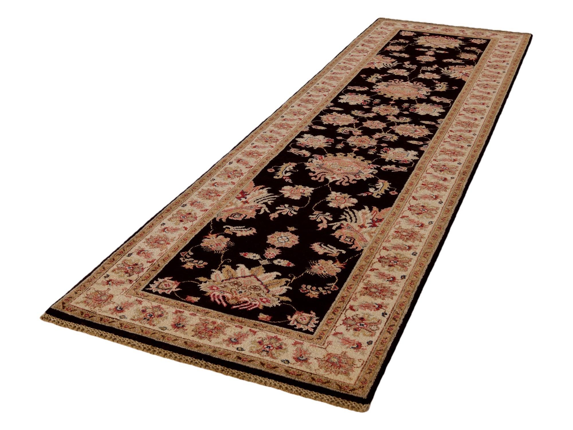 2' 10 x 10' Hand Knotted Pershawar Ziegler Runner Rug