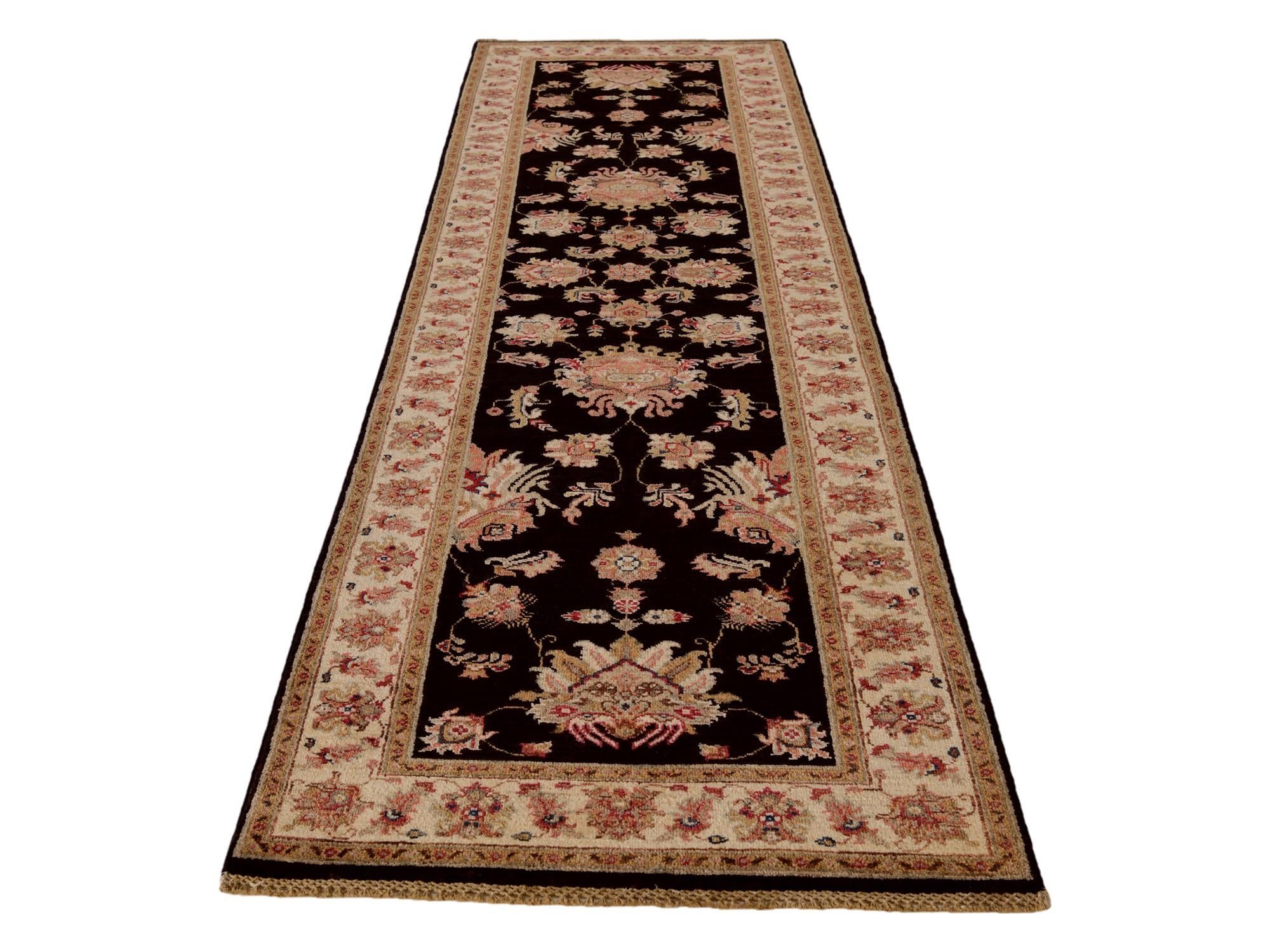 2' 10 x 10' Hand Knotted Pershawar Ziegler Runner Rug