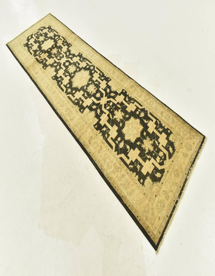 Detail image of 2' 9 x 9' 7  Hand Knotted Peshawar Ziegler Runner Rug