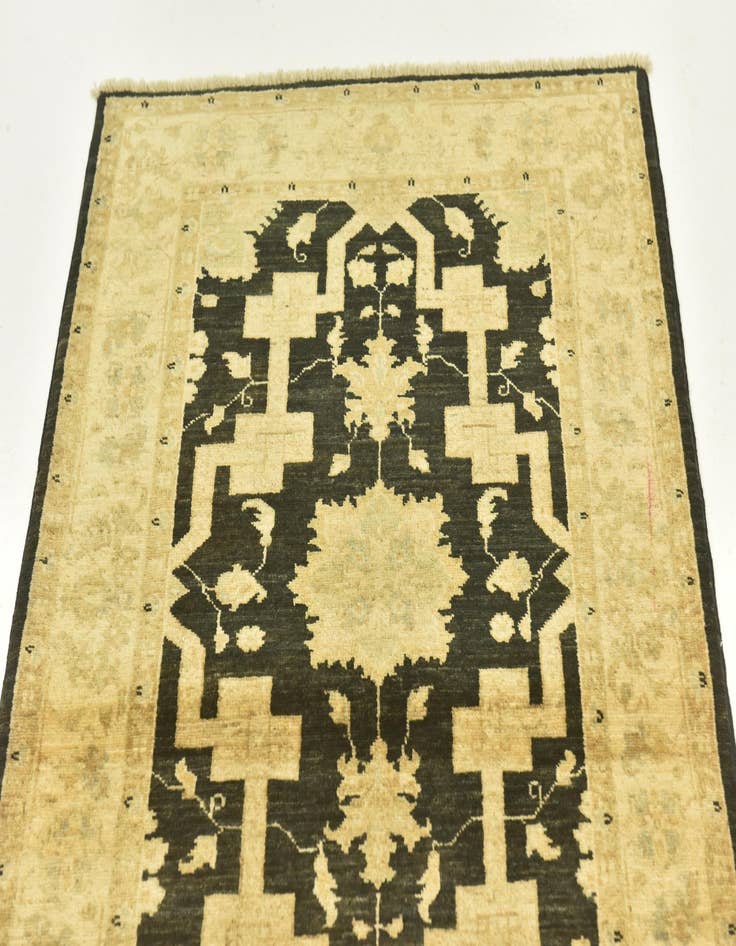 Detail image of 2' 9 x 9' 7  Hand Knotted Peshawar Ziegler Runner Rug