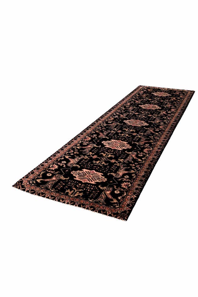 Detail image of 2' 8 x 9' 8 Hand Knotted Peshawar Ziegler Runner Rug