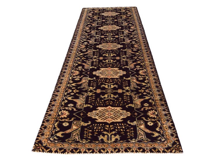 Detail image of 2' 8 x 9' 8 Hand Knotted Peshawar Ziegler Runner Rug