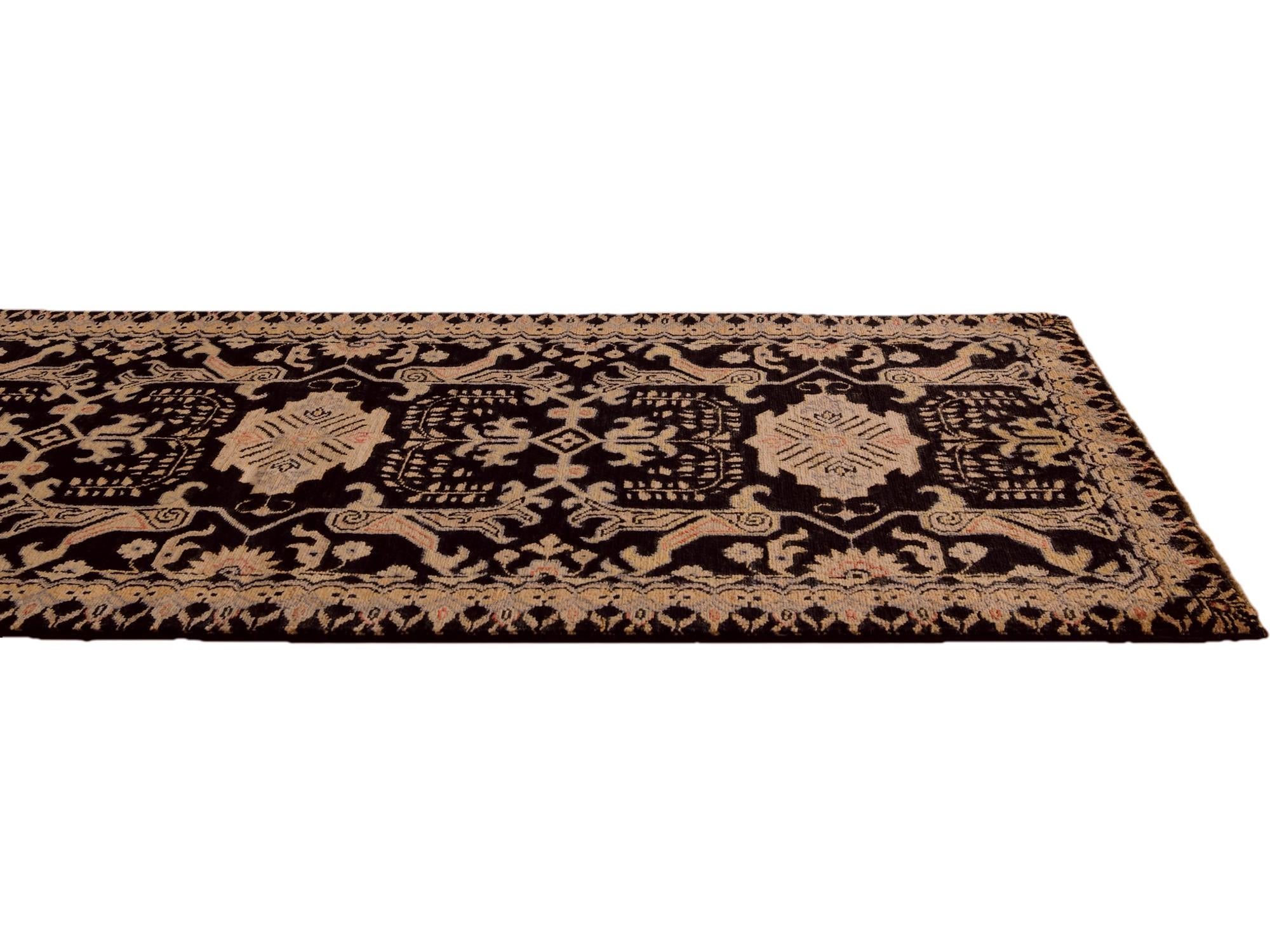 2' 8 x 9' 8 Hand Knotted Peshawar Ziegler Runner Rug