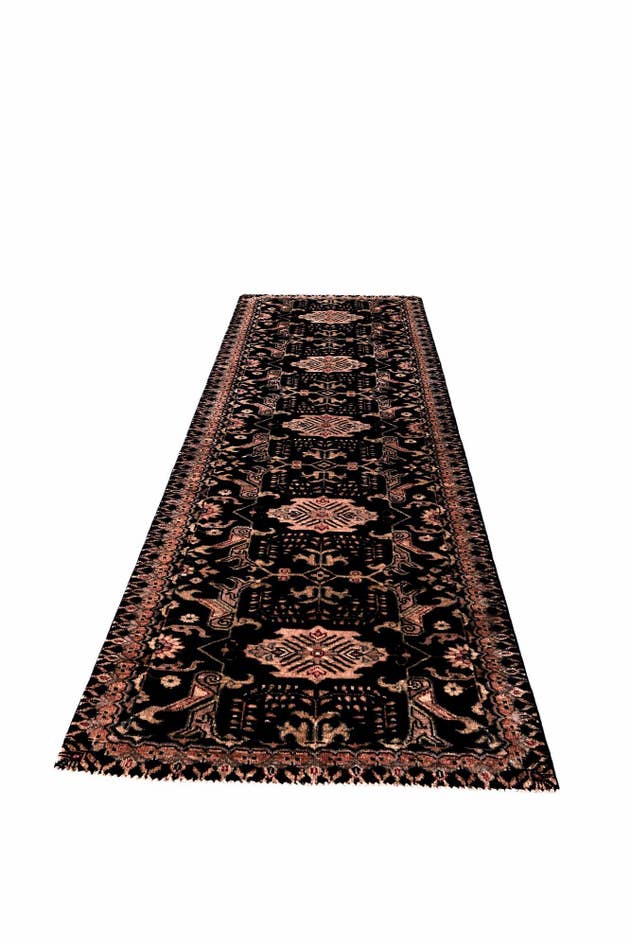 Detail image of 2' 8 x 9' 8 Hand Knotted Peshawar Ziegler Runner Rug