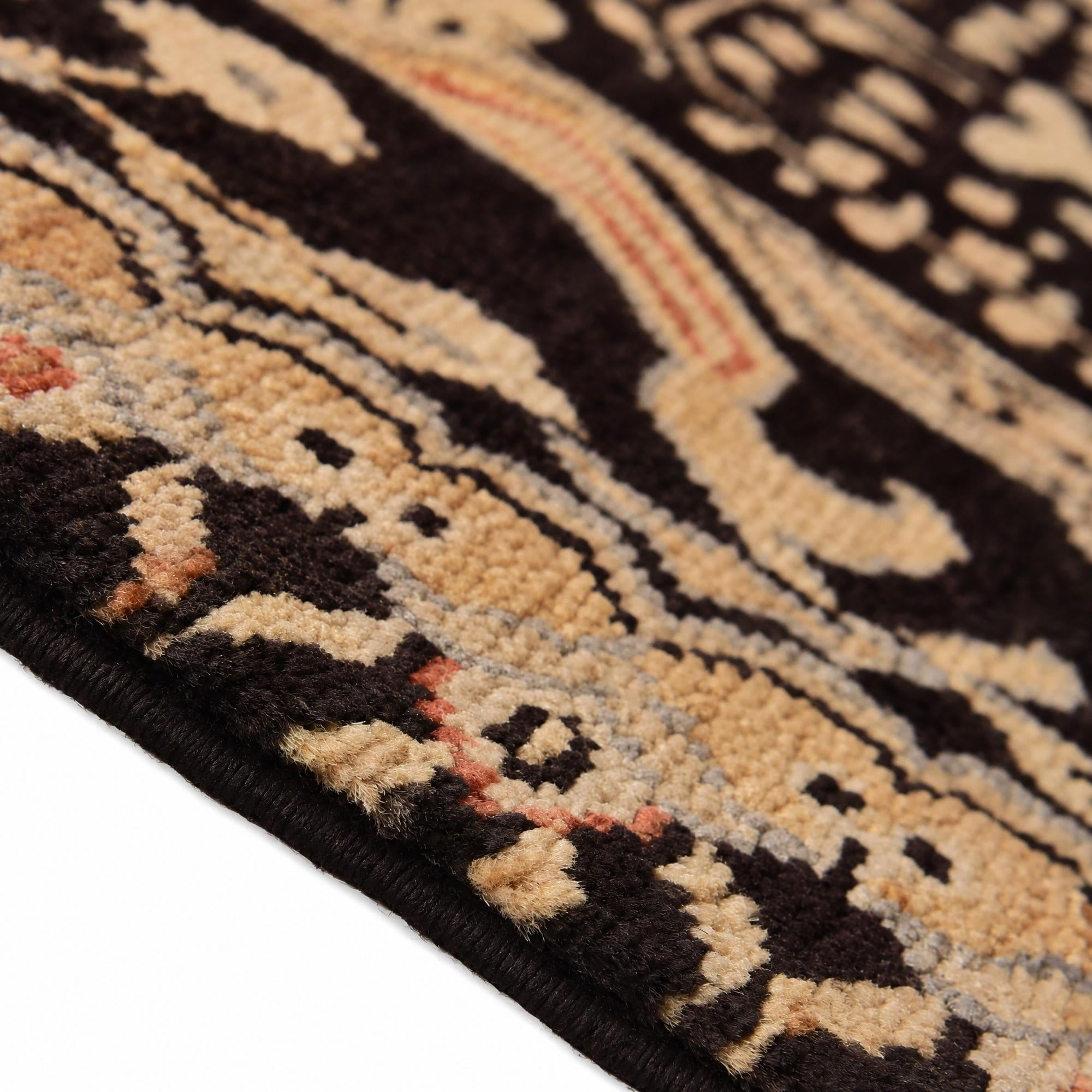 80cm x 295cm Hand Knotted Peshawar Ziegler Runner Rug