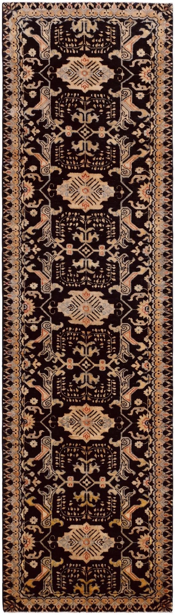 2' 8 x 9' 8 Hand Knotted Peshawar Ziegler Runner Rug