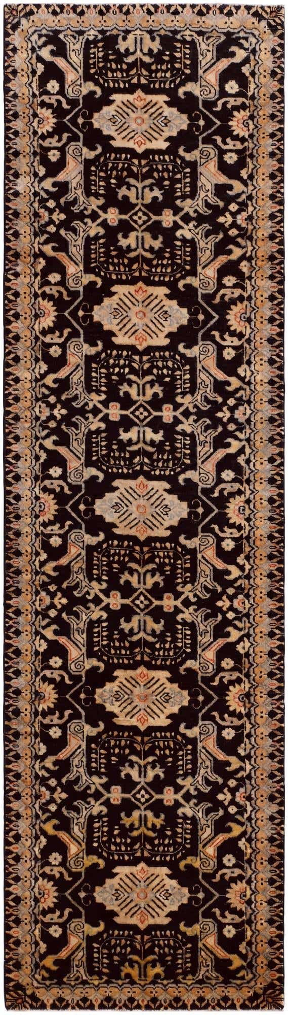 2' 8 x 9' 8 Hand Knotted Peshawar Ziegler Runner Rug