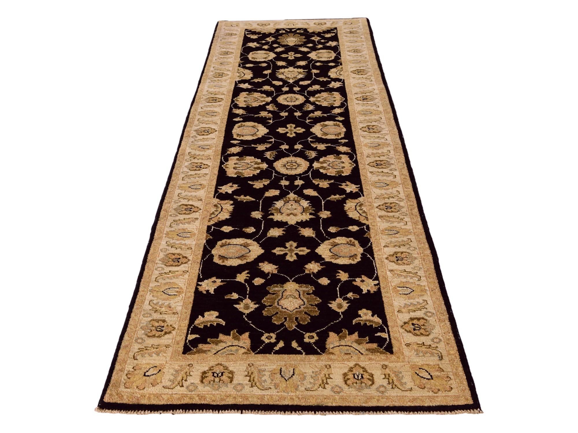 2' 9 x 9' 6 Hand Knotted Peshawar Ziegler Runner Rug