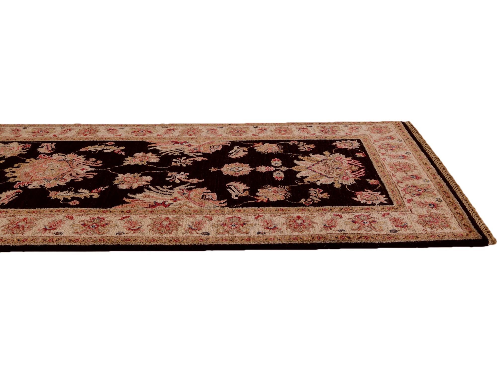 2' 9 x 10' 1 Hand Knotted Peshawar Ziegler Runner Rug