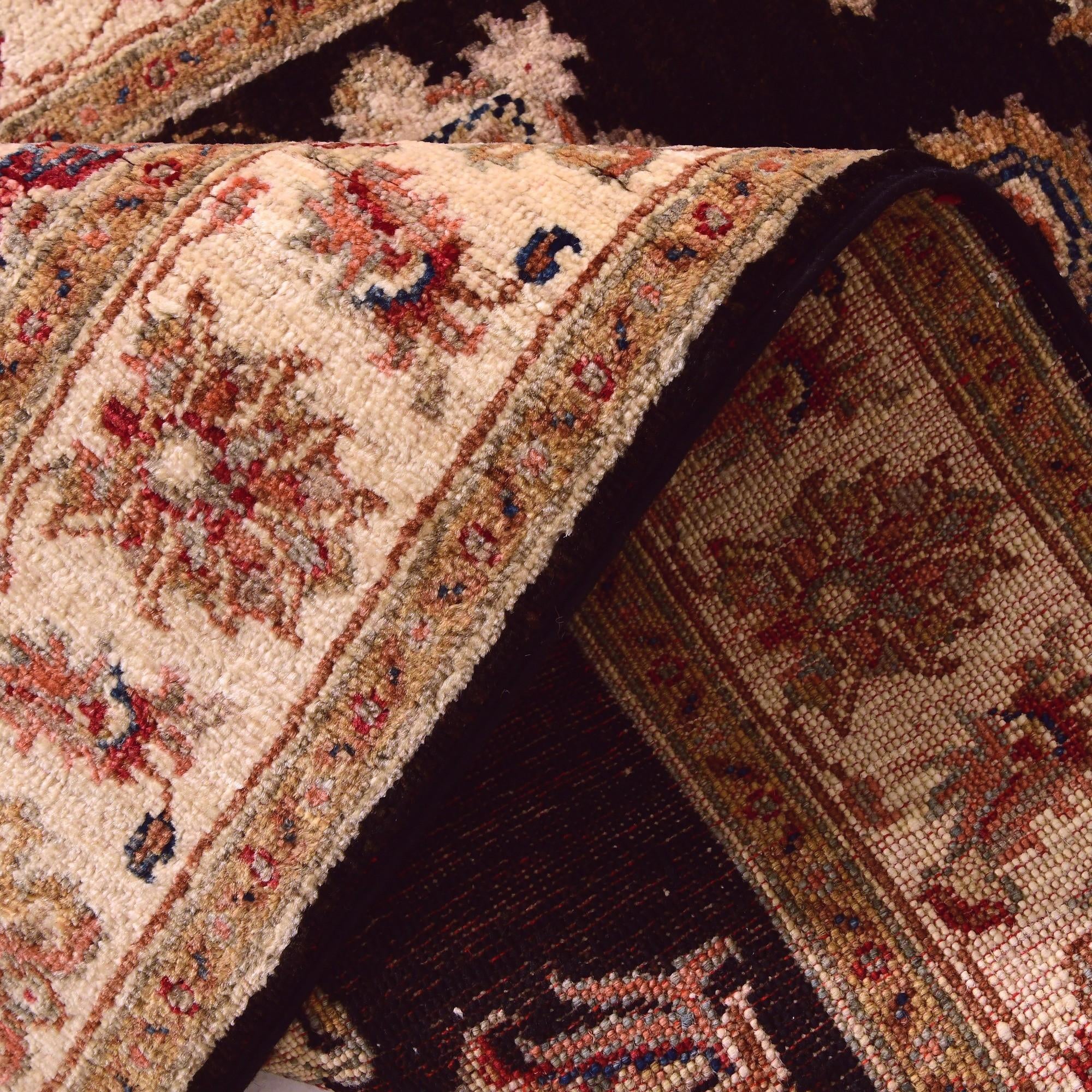2' 9 x 10' Hand Knotted Peshawar Ziegler Runner Rug