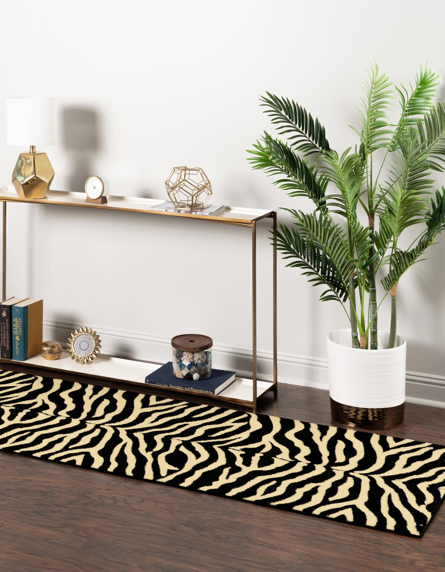 Black Safari Runner Rug