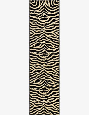 Black Safari Runner Rug