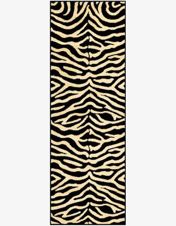 Black Safari Runner Rug
