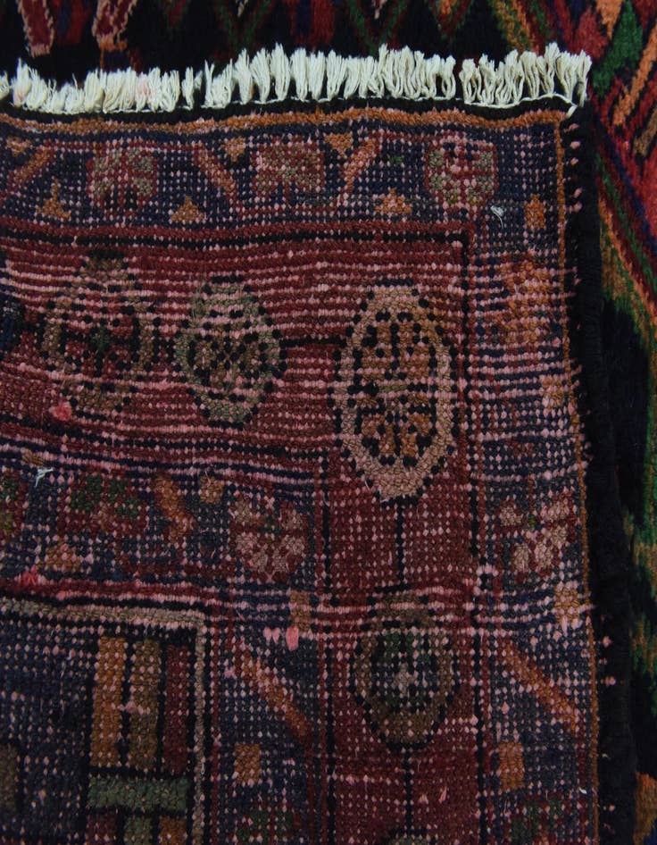 Detail image of 4' 10 x 10' 9 Hand Knotted Sanandaj Persian Wool Runner Rug