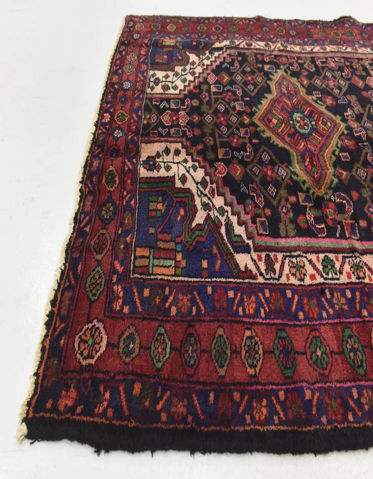 Detail image of 4' 10 x 10' 9 Hand Knotted Sanandaj Persian Wool Runner Rug