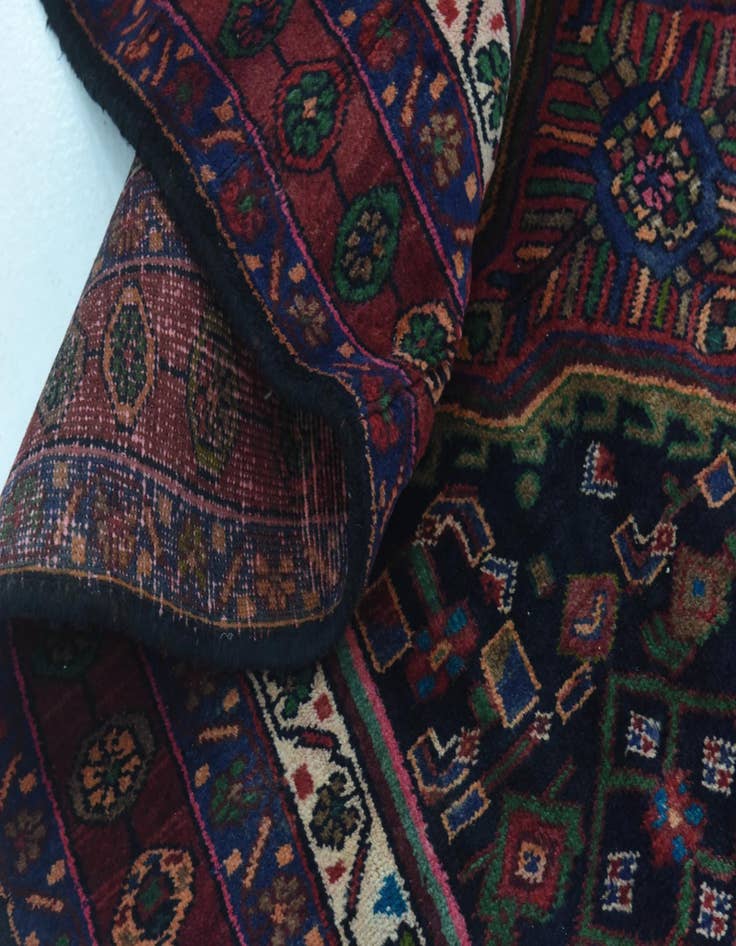 Detail image of 4' 10 x 10' 9 Hand Knotted Sanandaj Persian Wool Runner Rug