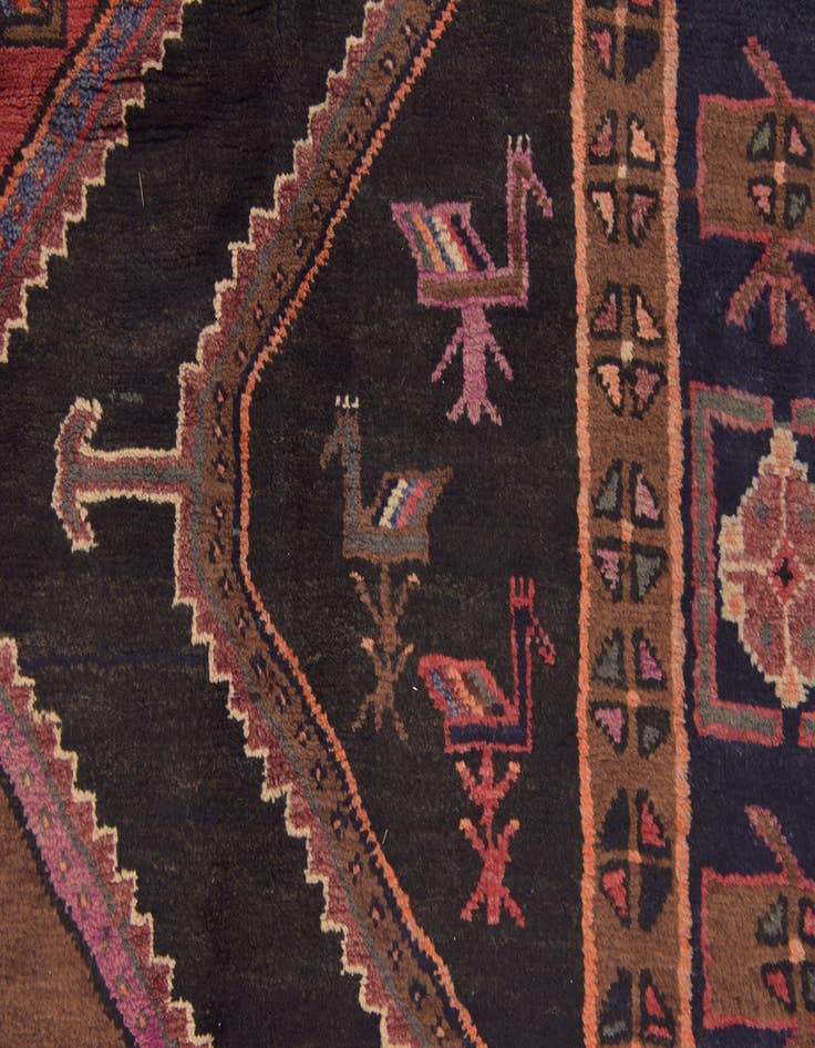 Detail image of 5' x 10' Hand Knotted Sarab Persian Wool Runner Rug