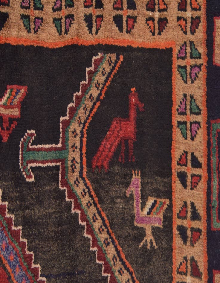 Detail image of 5' x 10' Hand Knotted Sarab Persian Wool Runner Rug