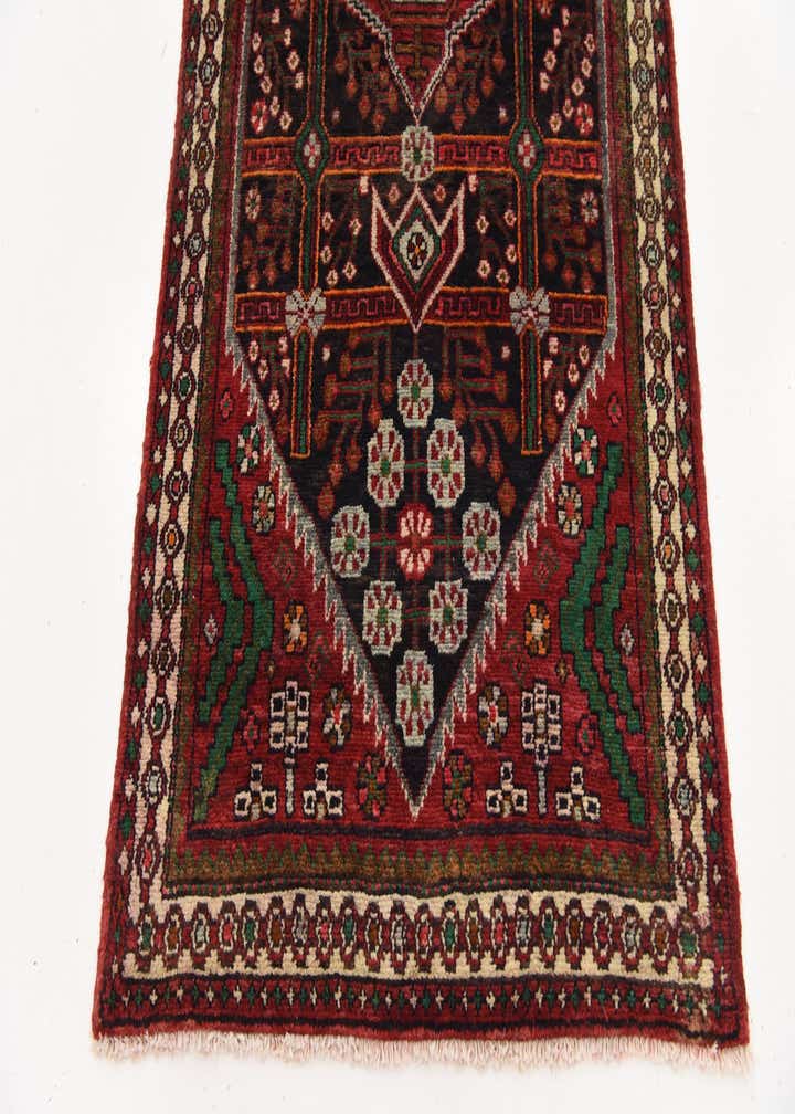 3' 4 x 9' 7 Hand Knotted Saveh Persian Wool Runner Rug