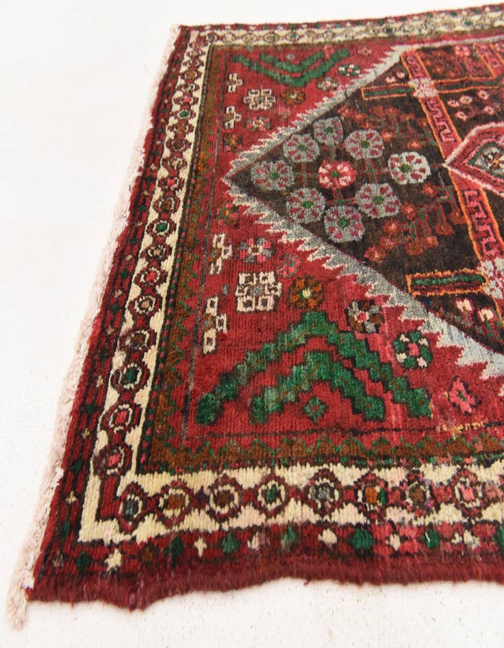 Detail image of 3' 4 x 9' 7 Hand Knotted Saveh Persian Wool Runner Rug