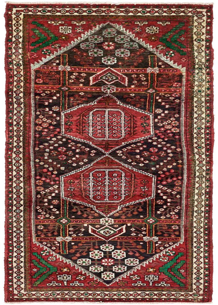 3' 4 x 9' 7 Hand Knotted Saveh Persian Wool Runner Rug