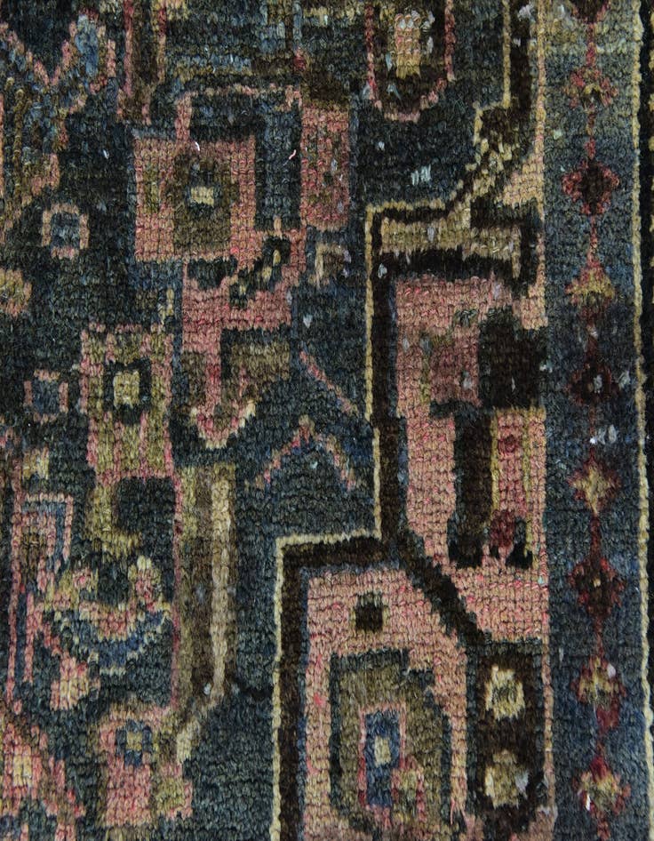 Detail image of 3' x 6' 5 Hand Knotted Saveh Persian Wool Runner Rug