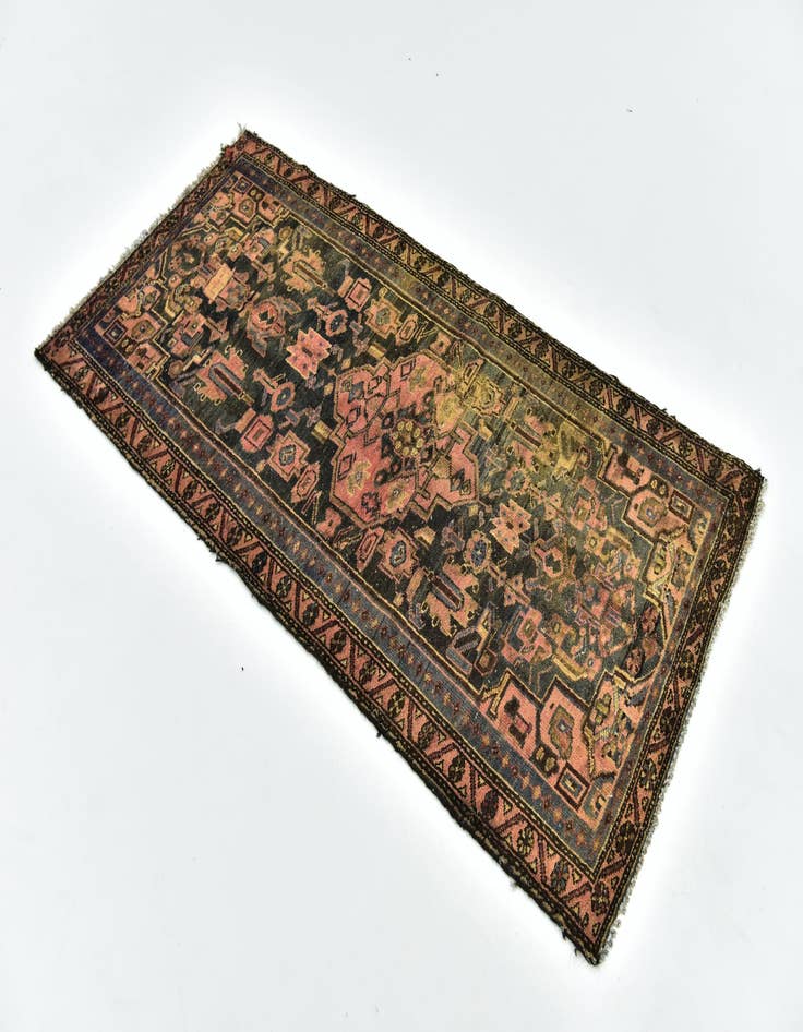 Detail image of 3' x 6' 5 Hand Knotted Saveh Persian Wool Runner Rug