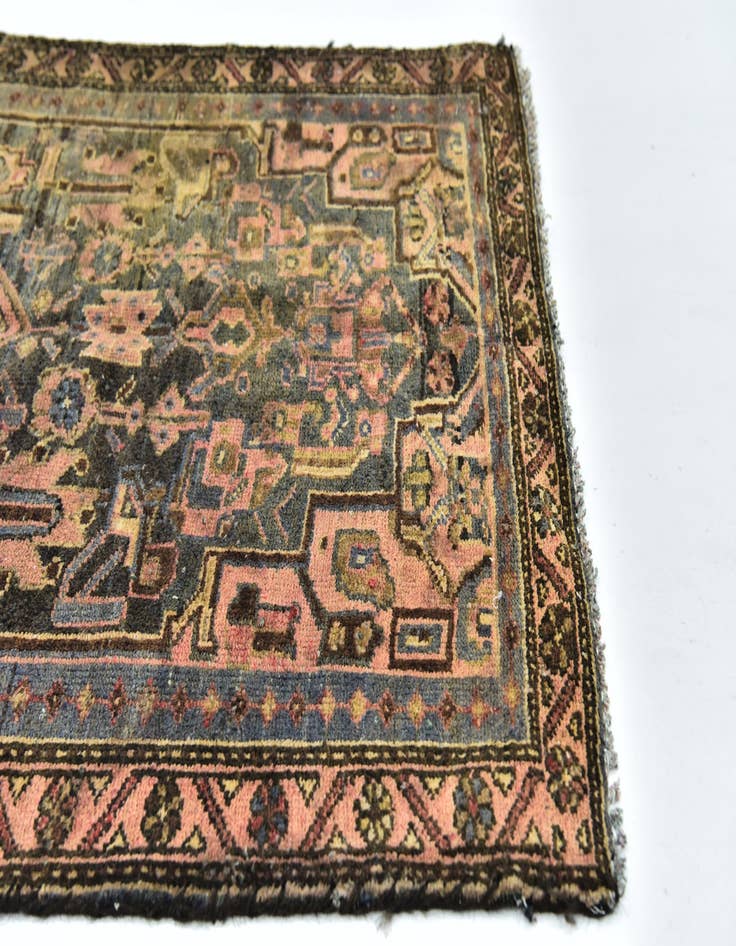 Detail image of 3' x 6' 5 Hand Knotted Saveh Persian Wool Runner Rug