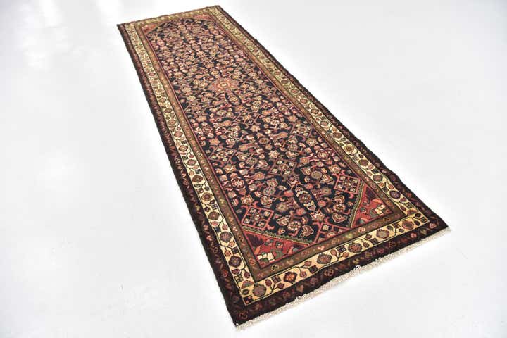 3' 7 x 10' 6 Hand Knotted Shahsavand Persian Wool Runner Rug