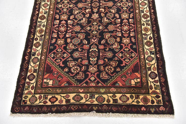 Detail image of 3' 7 x 10' 6 Hand Knotted Shahsavand Persian Wool Runner Rug