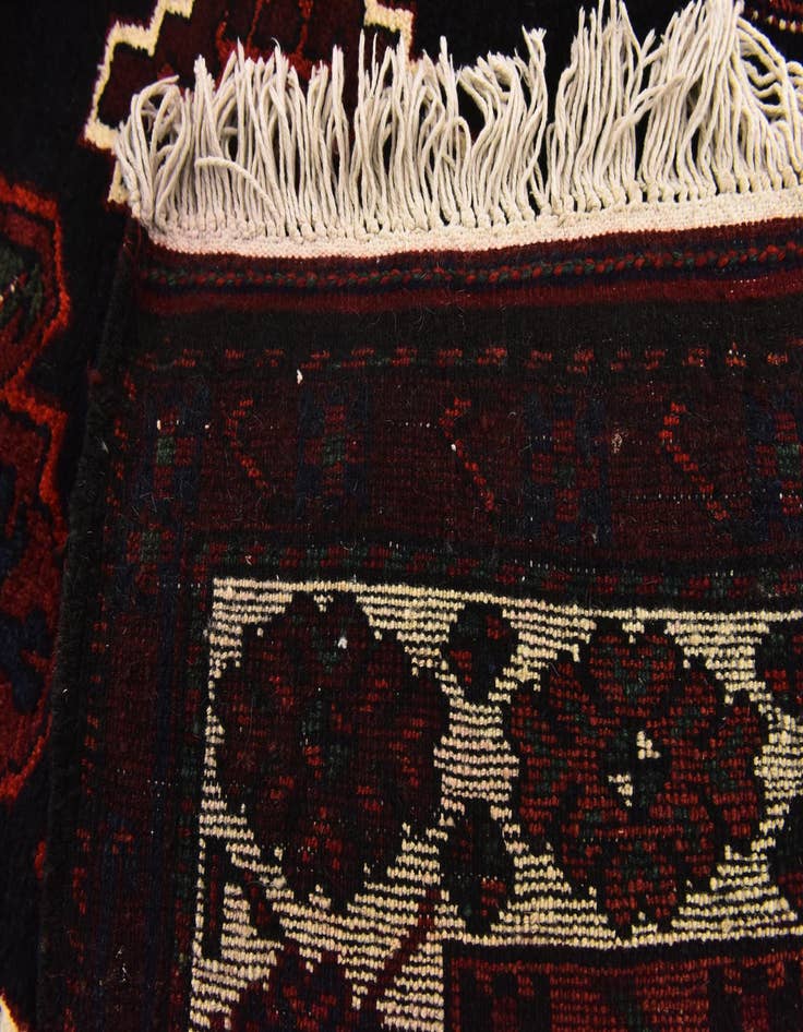 Detail image of 3' 9 x 11'  Hand Knotted Shahsavand Persian Wool Runner Rug