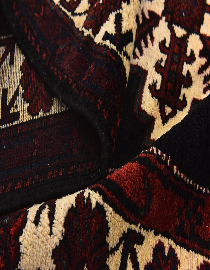 Detail image of 3' 9 x 11'  Hand Knotted Shahsavand Persian Wool Runner Rug