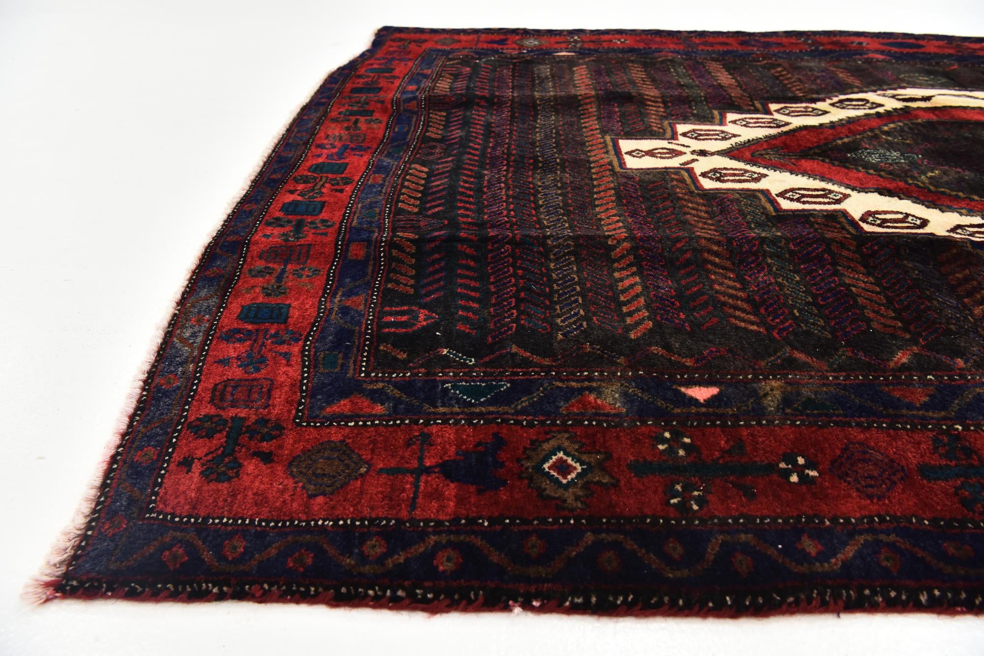 4' 10 x 9' 10 Hand Knotted Sirjan Persian Wool Runner Rug