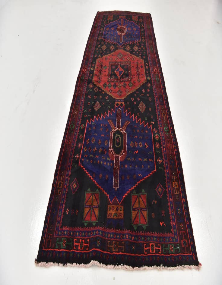 Detail image of 5' x 11' 10 Hand Knotted Sirjan Persian Wool Runner Rug