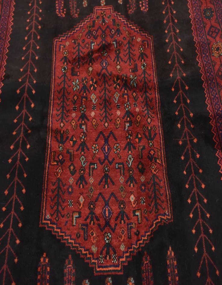 Detail image of 4' 10 x 12' 9  Hand Knotted Sirjan Persian Wool Runner Rug