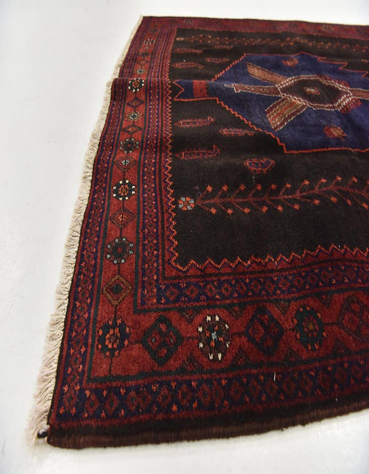 Detail image of 4' 10 x 12' 9  Hand Knotted Sirjan Persian Wool Runner Rug