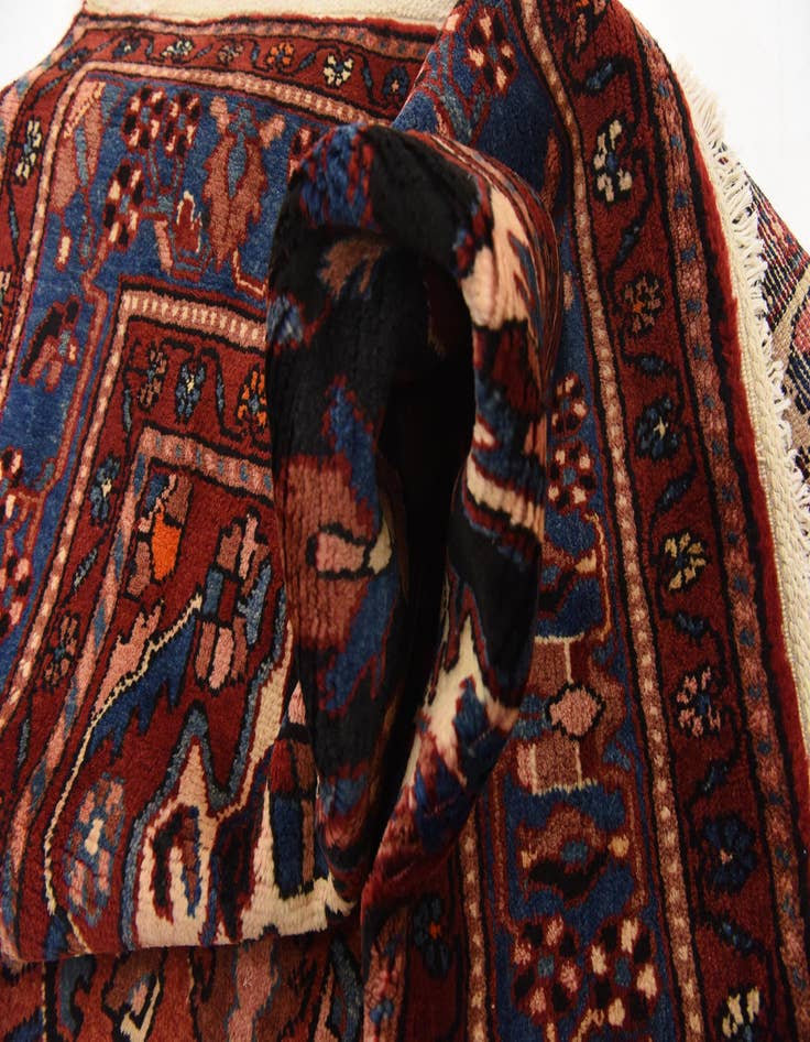 Detail image of 4' 10 x 10'  Hand Knotted Tuiserkan Persian Wool Runner Rug